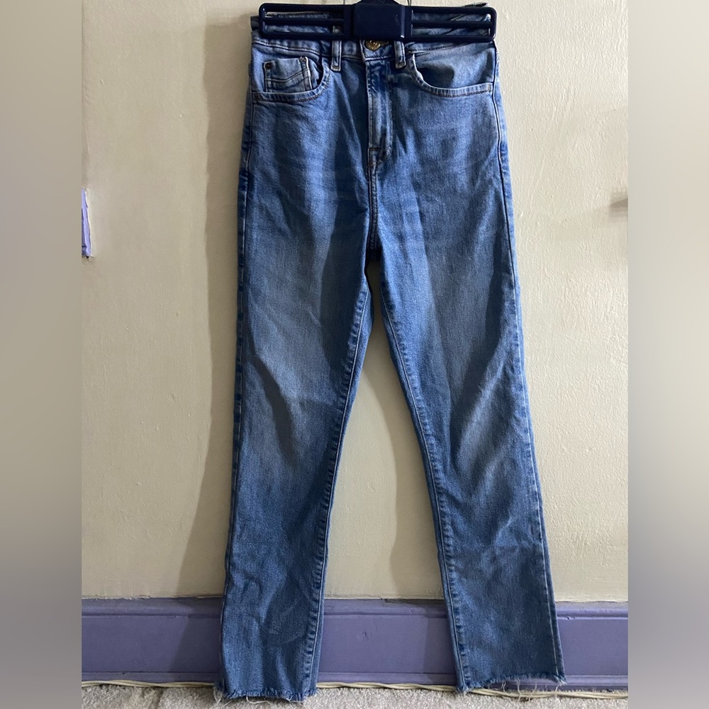 Zara High Rise Straight Jeans - Picture 6 of 8